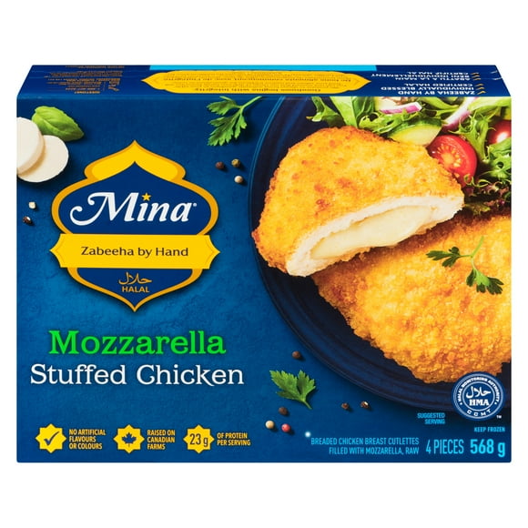 Mina Halal Mozzarella Stuffed Chicken, 568 g