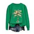 thumbnail image 5 of Kaprioy Sweatshirts for Women Long Sleeve Shirt Pullover Tops Glowing Christmas Tree Prints Fall Fashion Clothing Green, XL, 5 of 6