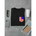thumbnail image 3 of USA Pocket Flag Graphic Men Black T-Shirt, Male Medium, 3 of 4
