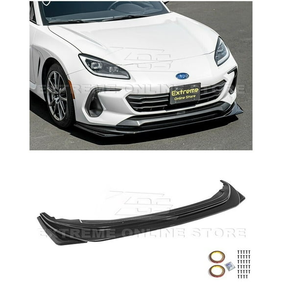Replacement For 2022-Present Subaru BRZ Models | Artisan Spirit Style ABS Plastic - Front Bumper Lip Splitter (Painted Glossy Black)
