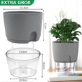 thumbnail image 2 of Spice Pot Kitchen Set Window Sill Self-Watering Set of 3 Spice Garden for the Kitchen, 18.2x 11x 15.3 Cm, for Fresh Herbs, Gray, 2 of 5