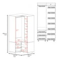 thumbnail image 4 of Toulouse Corner Armoire Wardrobe Console Smart Space-Saving Design Featuring Double Access, 4 of 4