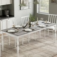 thumbnail image 2 of Garvee Dining Room Table for 6, 70.9” Mid Century Kitchen Table, Industrial Style with Heavy Duty Metal Frame, Waterproof, Rectangle Dining Desk for Party, Grey, 2 of 8