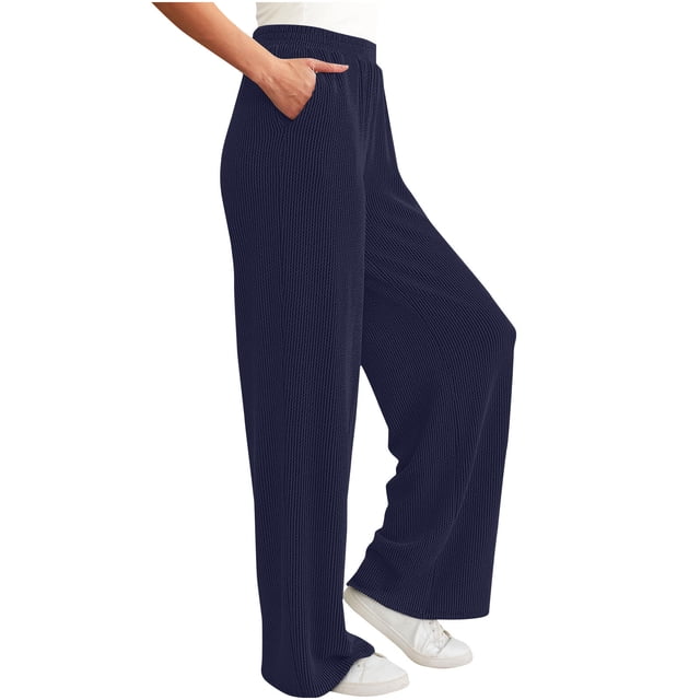 Timegard Sweatpants for Women Elastic High Waist Straight Leg Athletic Workout Running Pants with Pockets