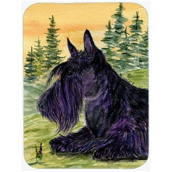 12 x 15 in. Scottish Terrier Glass Cutting Board, Large