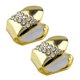 thumbnail image 3 of 2 uds 18k chapado en oro parrillas dientes cristal boca parrillas inferior Bling Hip Hop Hugo Tapa de dientes chapada en oro de 18 quilates, 3 of 9