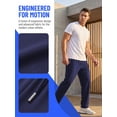 thumbnail image 6 of Xibflo Men's Elastic Waist Hiking Pants Water Resistant Quick-Dry Lightweight Outdoor Sweatpants with Zipper Pockets, 6 of 8