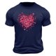 thumbnail image 4 of Tops para hombre, blusas y camisas de cuello redondo y manga corta para hombre. Camiseta/camisa informal de cuello redondo y manga corta con estampado de corazones para hombre. Tops de poliéster para, 4 of 4