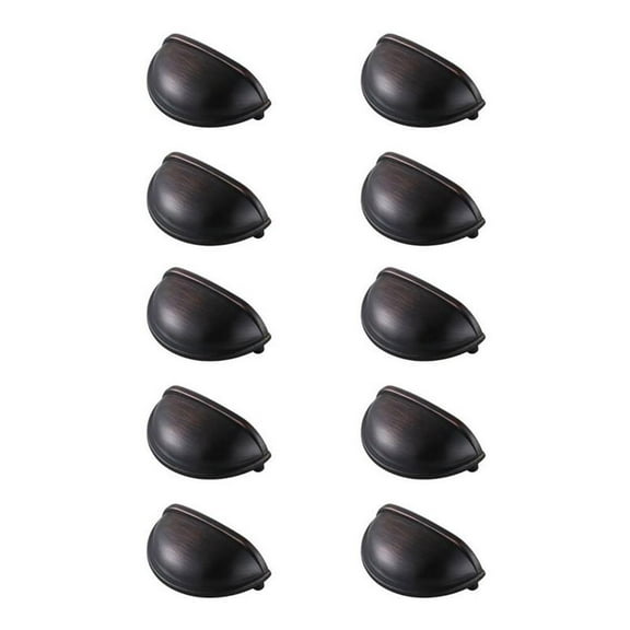 Elegant Decor Atticus 3" Center to Center Oil-rubbed Bronze Cup Bar Pull Multipack (set of 10)