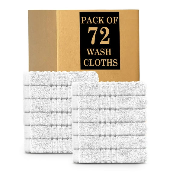 Lavish Touch 100% Egyptian 2 Ply Cotton 700 GSM Mosaic Pack of 72 Face Towel - White