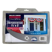 Valley Forge American  Pleated Flag 18 in. H X 36 in. L
