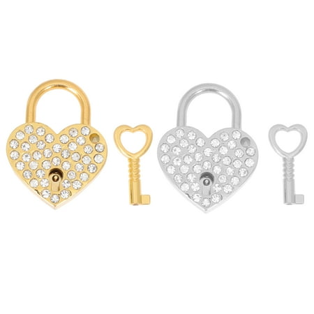 3 Pack Heart Shaped Mini Padlocks With Keys - Colorful Zinc Alloy, Small Love Locks For Diary, Jewelry Box, Luggage & Decor
