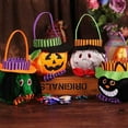 thumbnail image 2 of Ochapa Cute Halloween Tote Bags, Halloween Goodie Bags with Handles, Treat Bucket for Kids to Hold Candies Cookies Snacks Party Favors, 2 of 5