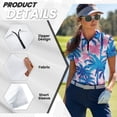 thumbnail image 5 of Uorisanigo Hawaiian Tree Matching Couple Outfits Golf Shirts for Men Women Short Sleeve Sports Tactical Quick-Dry 1/4 Zip Up Summer Athletic Top Wear Stylish Collared Tops, 5 of 8