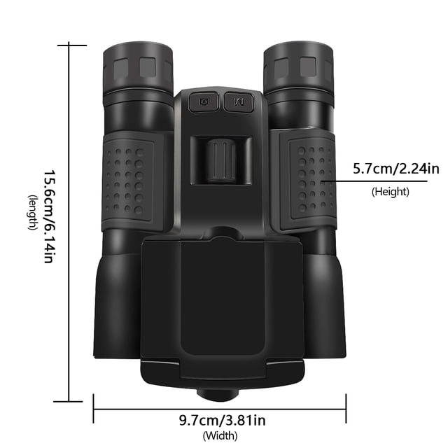 Pantalla de 2.4 Pulgadas LCD Visualizació Binoculares Digitales Con la Cámago 8X Telescopio de Zoom Digital para observación de Aves