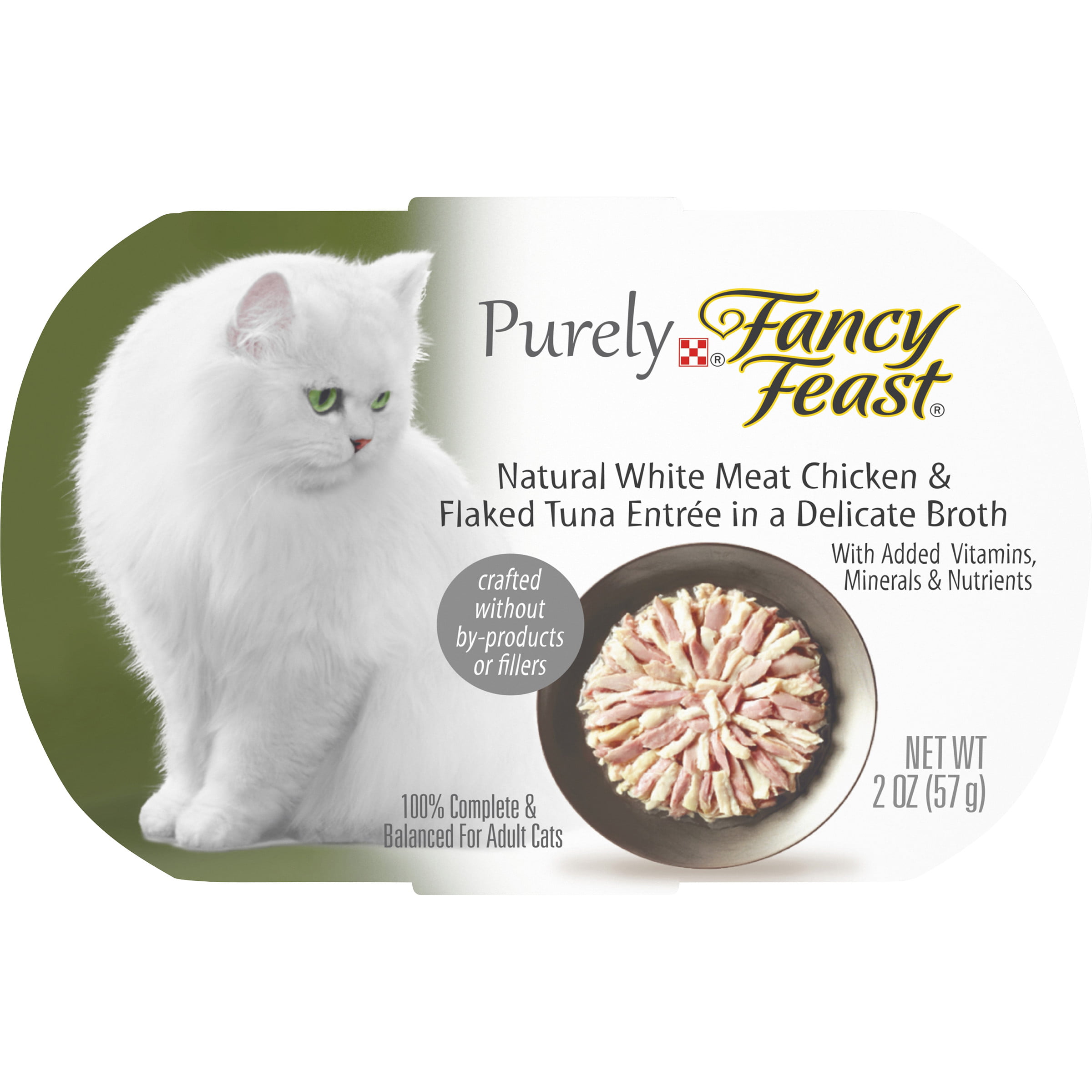 10 Pack) Fancy Feast Natural Wet Cat Food, Purely Natural Seabass & Shrimp 2 oz. Trays - Walmart.com