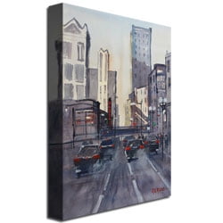 Trademark Art "Theatre District - Chicago" Canvas Art by Ryan Radke