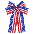 thumbnail image 2 of 4th of July Patriotic Bows, American Flag Wreath Bows With Long Tails, Red White Blue Stars and Stripes Bows for Independence Day, Memorial Day, Wreaths, Party and Holiday Decorations, 2 of 7