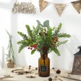 thumbnail image 3 of Cheers 1Pc Artificial Flower Leaf Plastic Fake Plant Christmas Wedding Window Decor, 3 of 6