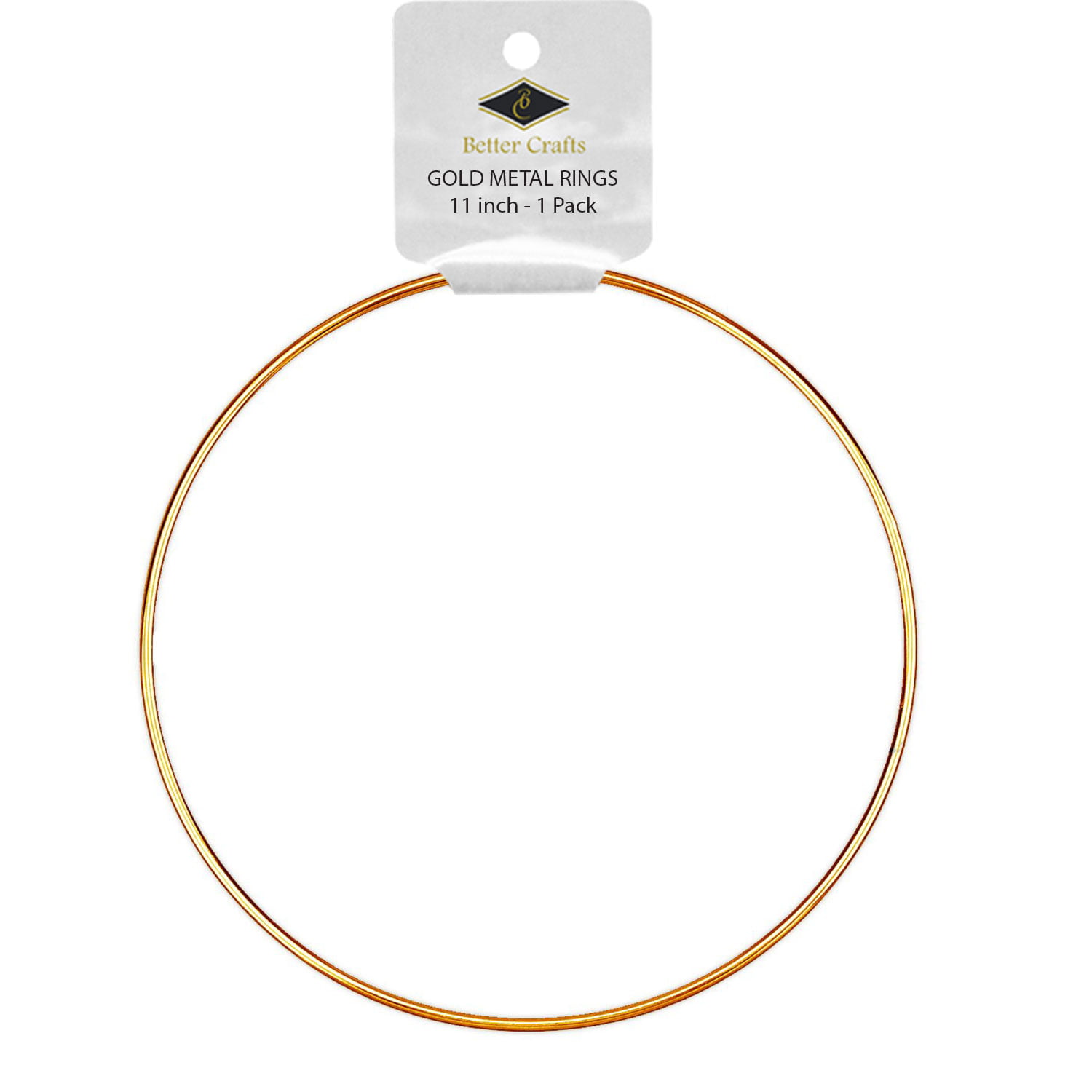 Metal Gold Rings (4 inch, 12 Pack)