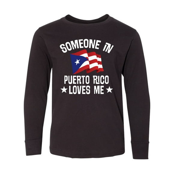 Inktastic Someone in Puerto Rico Loves Me Long Sleeve Youth T-Shirt