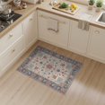 thumbnail image 2 of ODIKA Beige Cream Motifs Transitional Border Vintage Spandrels Entryway Non-Slip Chair-Friendly for Home Office, Hallway, Laundry Room, 2 of 7