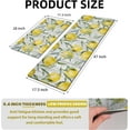 thumbnail image 5 of Lemon Kitchen Mat Set of 2 Watercolor Lemons Leaves Kitchen Rugs Anti Fatigue Thick Standing Cushioned Floor Waterproof Non Slip Runner Carpet Decor for Office Sink Laundry, 17.3" x28" + 17.3" x 47", 5 of 6