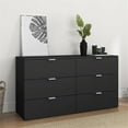 thumbnail image 2 of Hillsdale Delmar 6-Drawer Modern Wood Bedroom Dresser in Matte Black, 2 of 5
