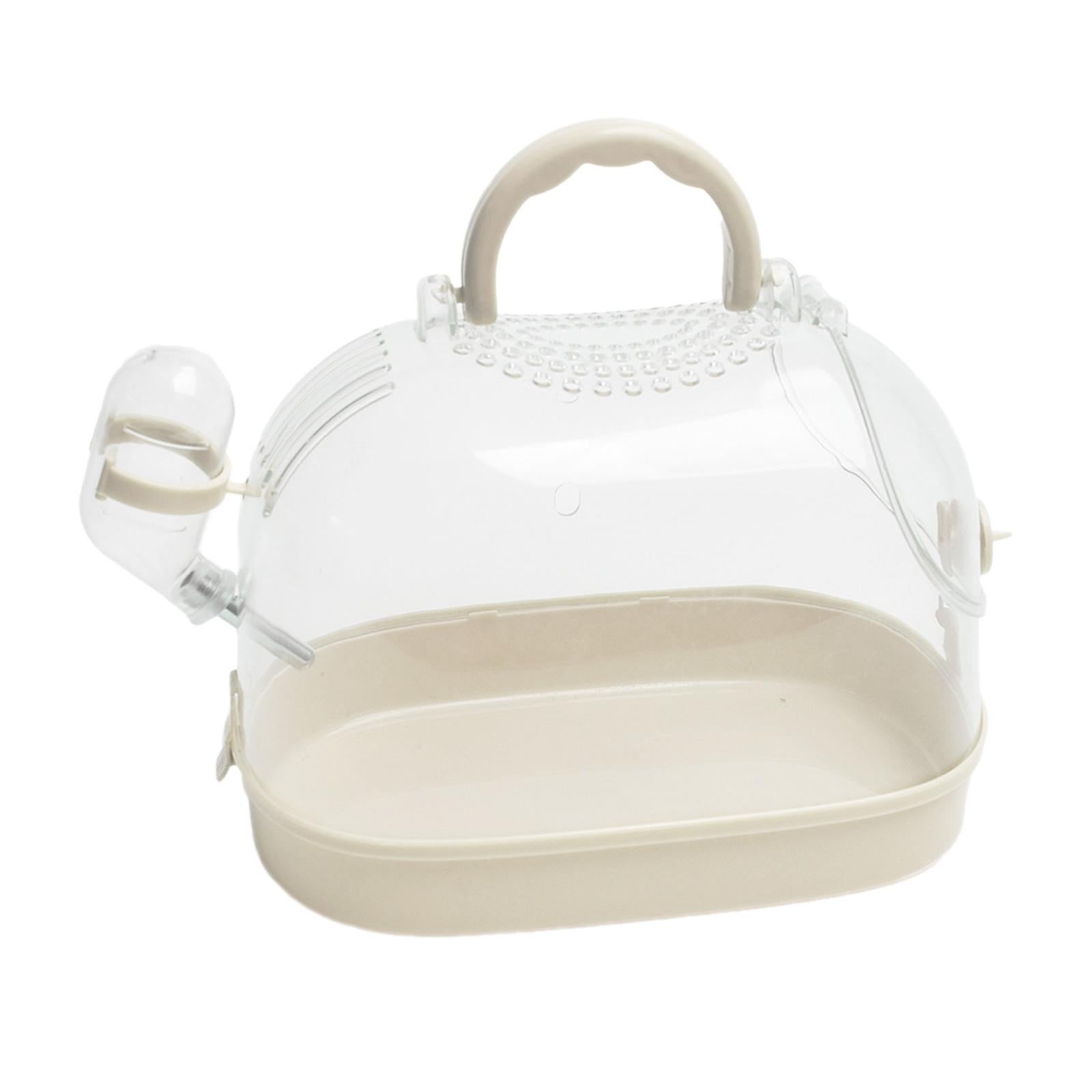 TOOYFUL Hamster Carrier Cage Clear Guinea Pig Cage for Mice Chinchilla Small Animals white