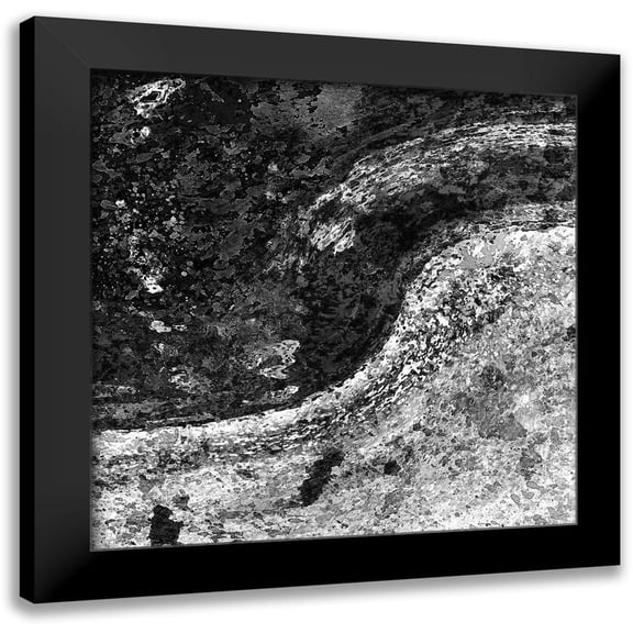 Kimberly, Allen 12x12 Black Modern Framed Museum Art Print Titled - Black and White River