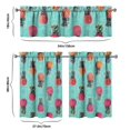 thumbnail image 6 of Kitchen Curtains 36 Inch Short - 3 Panel Set Pineapple Print, Rod Pocket Window Curtains 100% Polyester, Tropical Fruit Valance for Farmhouse, Cafe, Living Room, Bedroom, Easy Wash, 6 of 6