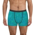 thumbnail image 4 of Wukai Blue Green Glitter Print Men’s Underwear Breathable Boxer Briefs,&nbsp;Moisture Wicking & Breathable-, 4 of 7