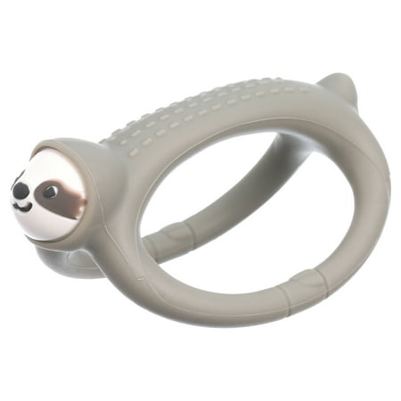 Nuby Loopals Silicone Teether for Babies Gray Sloth Infant Teething Toy