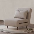 thumbnail image 2 of A&D Home Tustin Polyester Convertible Futon Chair, Beige, 2 of 10