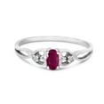 thumbnail image 6 of 14k White Gold Oval Ruby And Diamond Ring, 6 of 6