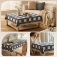 thumbnail image 2 of SLYNSHome Cotton Linen Tablecloth, 100x150 cm Printed Tassel Rectangular Table Cover, Washable Decorative Cloth for Dining Table Coffee Table Kitchen Home Decor, 2 of 7