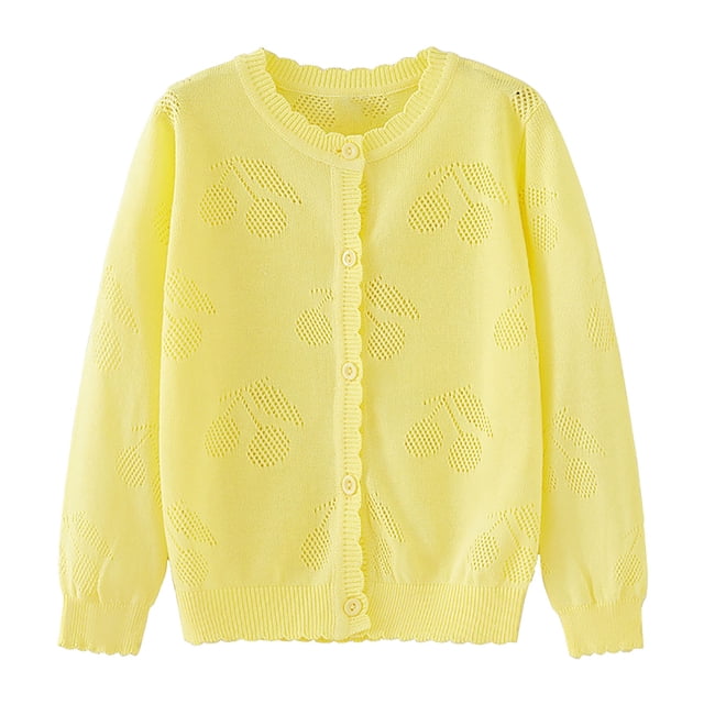 zbxnLI Cardigan Léger à Manches Longues pour Filles, Ouvert à l'Avant