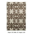thumbnail image 4 of Benzara BM201140 3 x 2 ft. Power Loom Polypropylene Rug with Ornated Pattern, Brown & Cream, 4 of 4
