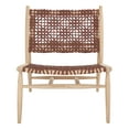 thumbnail image 4 of SAFAVIEH Bandelier Leather Weave Nautical Accent Club Chairs, Cognac/Natural (26 in. W x 31.5 in. D x 30.7 in. H), 4 of 12
