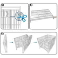 thumbnail image 5 of Confote 37” Heavy Duty Stainless Steel Dog Cage Kennel Crate and Playpen for Training Large Dog with Double Doors & Locks Design, No Screw, 5 of 9