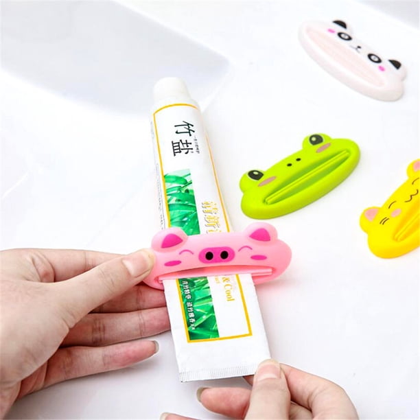 Toystoory Dispensador de exprimidor de tubo de crema de plástico multifuncional para baño, exprimidor de tubo rodante, exprimidor de de dientes, Juegos de accesorios de baño Toystoory HA7373-00B