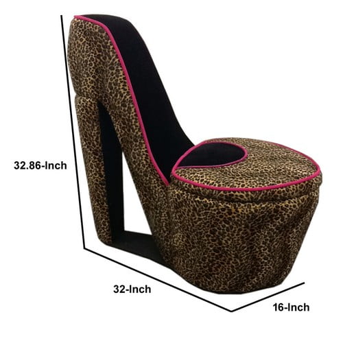 Leopard high heel shoe chair discount