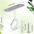 thumbnail image 3 of Wweixi 2pcs Fer Revêtement Antirouille Crochets de Plafond Surface Mate Texture Haut de Gamme Fixation Stable Bord Rond Blanc, 3 of 6