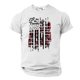 thumbnail image 4 of Tops para hombre, blusas y camisas de cuello redondo y manga corta para hombre. Top/camisa de cuello redondo y manga corta con estampado del Día de la Independencia para hombre. Tops para hombre., 4 of 5