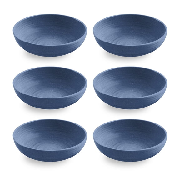 Planta Artisan Low Bowl - Blue - 8" - Set of 6