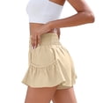 thumbnail image 7 of Dwellite Flowy Athletic Shorts for Women High Waist Running Workout Pant Gym Short Quick Dry with Pockets Khaki L, 7 of 7