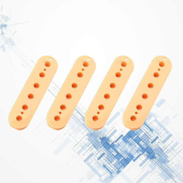 BESTYASH Electric Guitar Accessories 4Pcs Gb802a Humbucker Cover Diy Part Replacement For Luthiers 1.8X0.7X0.4In
