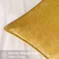 thumbnail image 3 of Fundas de almohada DecoruHome Chenille, 22 x 22 cm, juego de 2 unidades, color amarillo mineral, 3 of 9