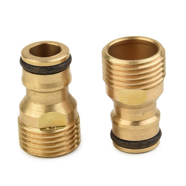 Fule 2x 1/2" Male Thread Threaded Joint Garden Hose Fitting for Caravan
