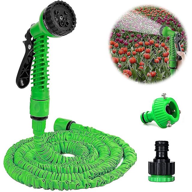 Manguera de jardín, Manguera de agua de jardín de 7,5 m / 25 pies con boquilla rociadora, Manguera de jardín Feliz Sencillez